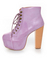 Shoe Republic LA Step Purple Lace-Up Platform Ankle Boots