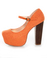 Shoe Republic LA Grand Orange Tweed Mary Jane Platform Heels