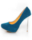 Shoe Republic LA Melody Teal Silver Stiletto Pumps