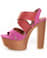 Shoe Republic LA Prime Fuchsia & Red Platform Sandals