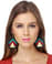 Claire Fong Crop Circles Black Leather Earrings
