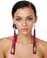 Claire Fong Under My Spell Fuchsia Fringe Earrings