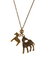 African Plains Bronze Zebra Necklace