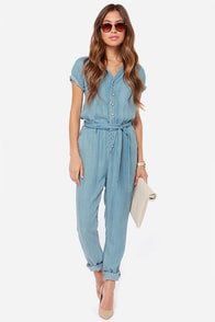 Dittos Sela Blue Denim Jumpsuit