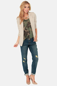 Dittos Charlie Cropped Distressed Boyfriend Jeans