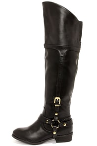 Report Signature Geena Black Over the Knee Boots