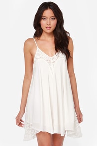 Laced Night Ivory Lace Dress