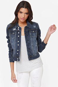 Blank NYC Basic Distressed Denim Jacket