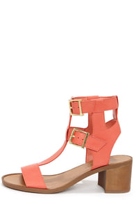 Robin 21 Soft Peach Caged Sandals