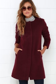 BB Dakota Regan Burgundy Coat