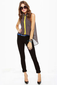 Dittos Dawn Mid Rise Black Skinny Jeans