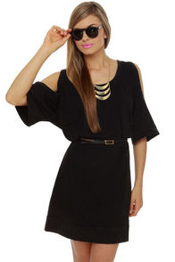 Chalkboard-er Town Washed Black Shirt Dress