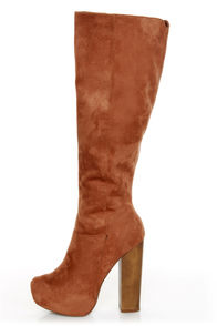 Ardiente Sole Freedom Tan Platform Knee High Boots