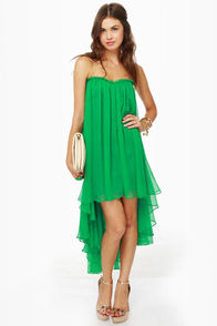 Blaque Label Aeriform Strapless Green Dress