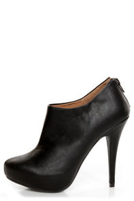My Delicious Bank Black Shootie Platform Booties