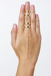 Couples Repeat Gold Ring Set