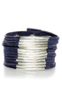 Zad Don't Cage Me In Navy Blue Suede Bracelet