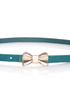 Rock the Bow-t Skinny Blue Bow Belt
