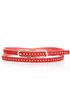 Lots of Dots Studded Red Skinny Belt