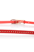Lots of Dots Studded Red Skinny Belt