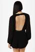 One For All Backless Black Romper