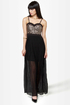 Gown and Out Black and Gold Sequin Maxi Dress