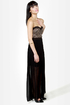 Gown and Out Black and Gold Sequin Maxi Dress