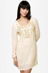 Swan Queen Beaded Cream Dress