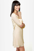 Swan Queen Beaded Cream Dress