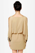 Dazzling Dame Beaded Beige Dress