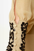 Dazzling Dame Beaded Beige Dress