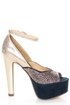 Michael Antonio Rowland Rose Gold Rhinestone Platform Heels