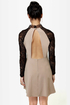 Strike of Midnight Beige Lace Dress
