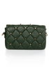 Point Sized Studded Green Purse