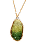 Cool to the Core Green Crystal Necklace