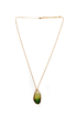 Cool to the Core Green Crystal Necklace