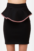 Quarterly Report Black Peplum Skirt