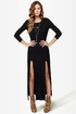 Down to There Backless Black Maxi Dress