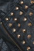 Moto Maven Studded Black Vegan Leather Jacket