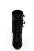 Fahrenheit Lolita 03 Black Lace-Up Cutout Wedge Booties