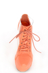 Privileged Jovana Coral Cutout Lace-Up Heelless Platforms