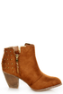 Dollhouse Mayday Chestnut Studded Ankle Boots