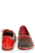 Dollhouse Spiffy Taupe and Red Two-Tone Brogue Oxfords