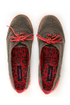 Dollhouse Spiffy Taupe and Red Two-Tone Brogue Oxfords
