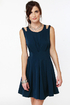 Putting on Flares Navy Blue Dress