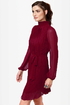 Pleats Be Advised Burgundy Dress