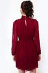 Pleats Be Advised Burgundy Dress