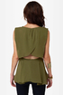 Swoop Ba-Doop Olive Green Top