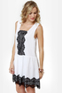 Good and Twenties White Lace Dress