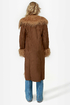 BB Dakota Blinda Brown Faux Fur Trim Coat